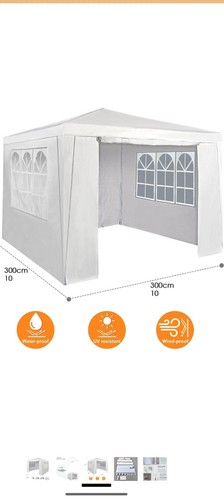 3x3m white garden marquee - 3x3m,