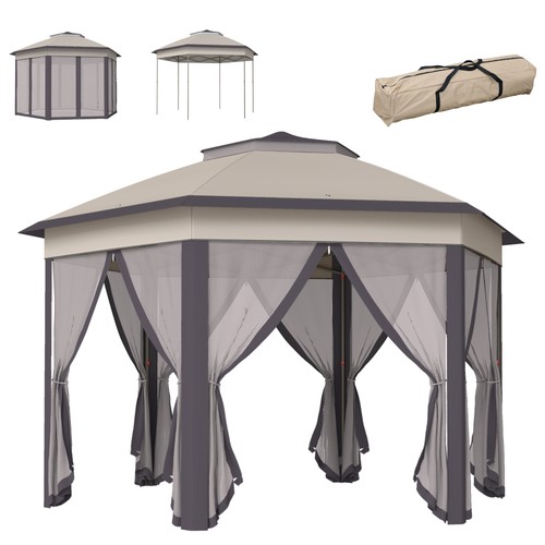Outsunny 3x4m hexagon - 3x4m,